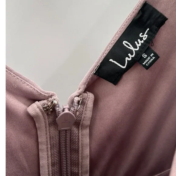NWT Lulus Dusty Leading Role Taupe Mauve VNeck Maxi Dress Bridesmaid Formal  Sz S